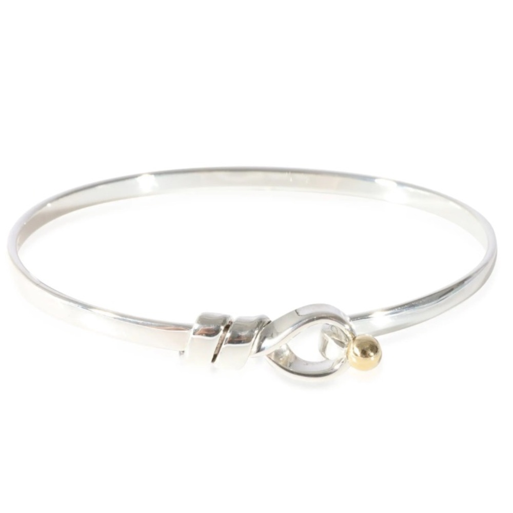 Tiffany & Co Sterling Silver & Gold Dipped Eye Hook Latch Bracelet